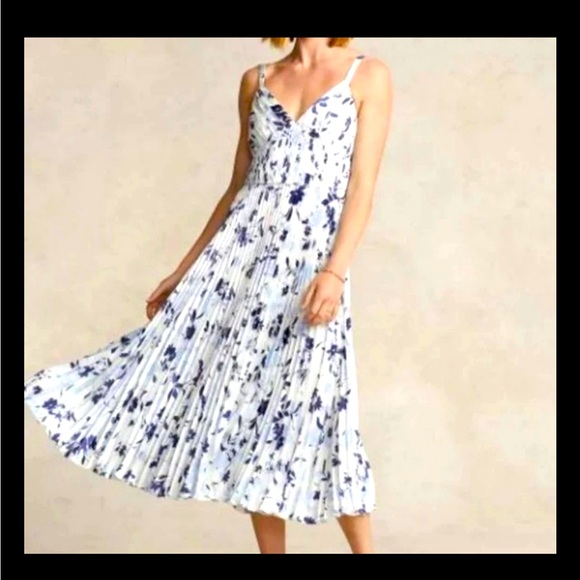 Polo Ralph Lauren 4 Dress Zylee Spaghetti strap Maxi 4 nwt $298 blue floral
